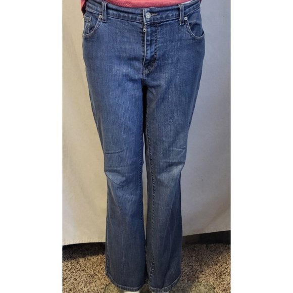 Women's Levi's Blue 515 High Rise Bootcut Jeans Size 14 Medium - Picture 1 of 5
